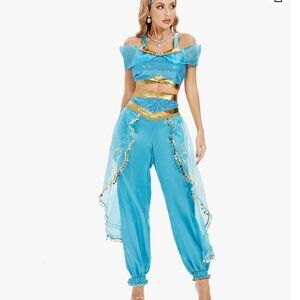 FUNNA Kids Turquoise and Gold Costume XS